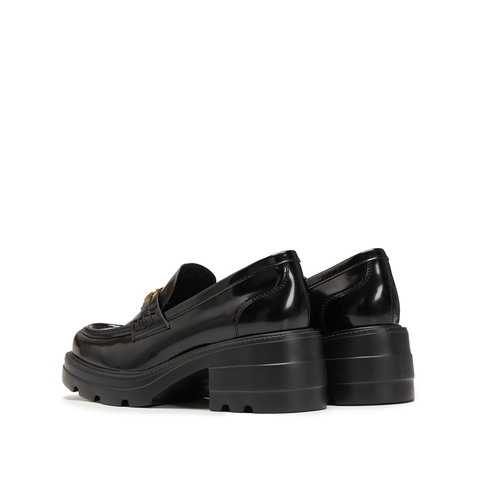 思加图2026春季新款英伦风乐福鞋厚底小皮鞋一脚蹬女单鞋EEZ05AA6