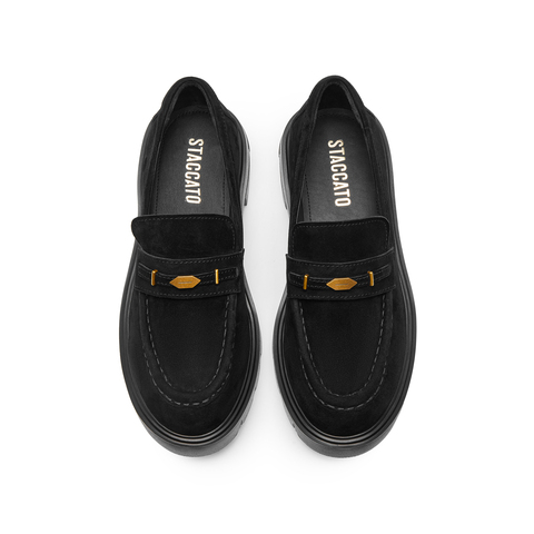 思加图2026春季新款秋叶伯爵乐福鞋厚底增高一脚蹬女单鞋EGB27AA6