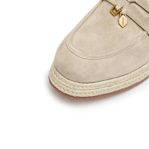 思加图2026春季新款马赛夏天一脚蹬渔夫鞋厚底乐福鞋女鞋H2263AA6