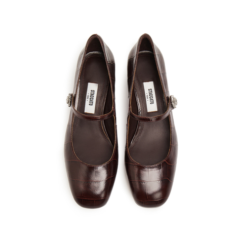 思加图2026春季新款玛丽法式玛丽珍鞋粗跟鞋单鞋女小皮鞋EGR01AQ6