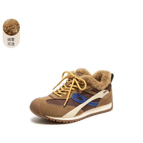 思加图2026春季新款时尚德训鞋运动休闲鞋平底鞋保暖女鞋J5526AM6