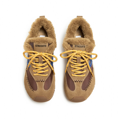 思加图2026春季新款时尚德训鞋运动休闲鞋平底鞋保暖女鞋J5526AM6