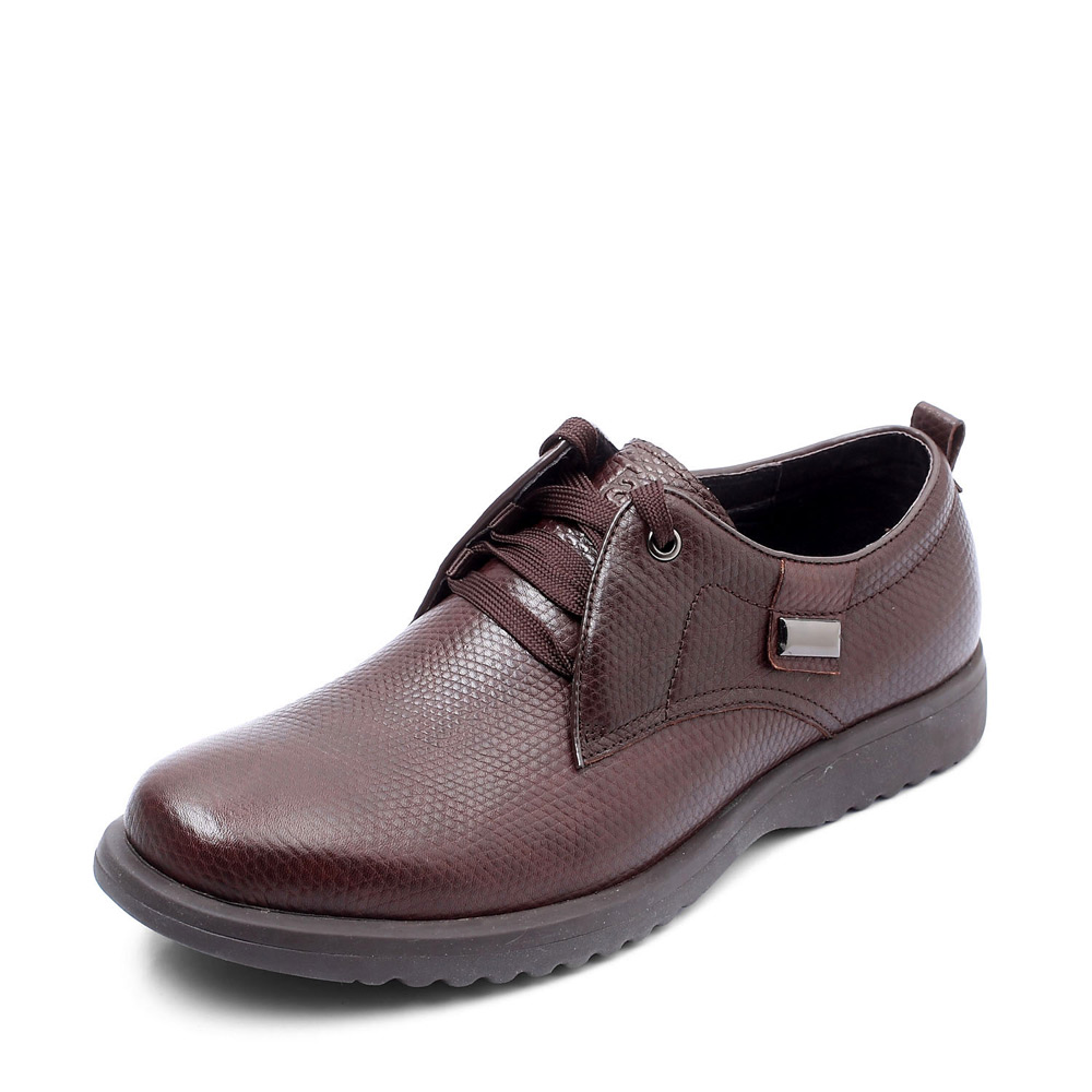 tata/他她冬季棕色压花牛皮男单鞋s9401d