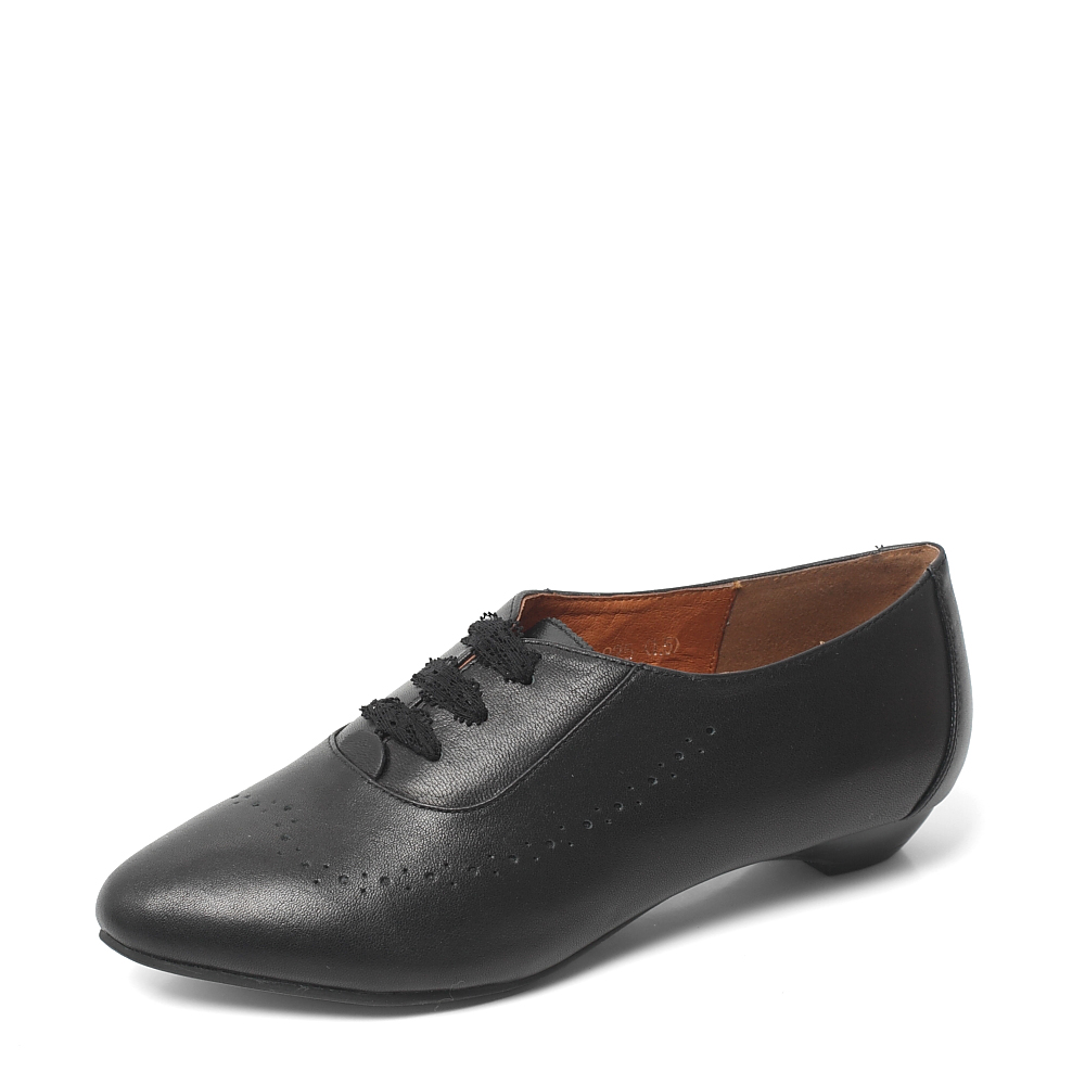 tata/他她2013春季黑色羊皮女皮鞋x1090d