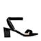 Tata/他她夏专柜同款黑色羊皮金属串珠一字带粗高跟女凉鞋S2014BL8