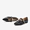 Tata/他她2018秋专柜同款黑色羊皮革尖头玛丽珍鞋浅口女鞋FV512CQ8