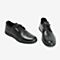 Tata/他她2018秋专柜同款黑色牛皮革织带休闲平底男单鞋S3522CM8