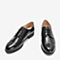 Tata/他她2018秋黑色牛皮革英伦雕花绑带布洛克款方跟女单鞋2I2MACM8