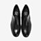 Tata/他她2018冬专柜同款黑色牛皮革商务简约方跟踝靴男短靴23U43DD8