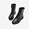 Tata/他她2018冬专柜同款黑色牛皮革绒里靴马丁靴休闲女中靴FZ060DZ8
