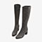 Tata/他她2018冬专柜同款灰色羊皮革绒面高跟女长靴FON81DG8