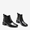 Tata/他她2018冬专柜同款黑色牛皮革方头套筒踝靴女短靴FGR43DD8
