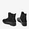 Tata/他她2018冬专柜同款黑色牛皮革通勤套筒切尔西靴女短靴FOZ41DD8