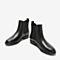 Tata/他她2018冬专柜同款黑色拼接通勤套筒方跟切尔西靴女短靴FJ041DD8