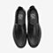 Tata/他她2018秋专柜同款黑色牛皮革套脚平底休闲男单鞋ACM01CM8