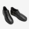 Tata/他她2018冬专柜同款黑色牛皮革时尚休闲靴男短靴AEM02DD8