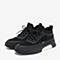 Tata/他她2018冬专柜同款黑色拼接绑带运动休闲板鞋男单鞋AYM01DM8