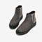 Tata/他她2018冬专柜同款灰色拼接坡跟切尔西靴休闲女短靴DCF01DD8