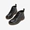 Tata/他她2018冬专柜同款黑色牛皮革休闲马丁靴踝靴女短靴EKF01DD8