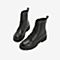 Tata/他她2018冬专柜同款黑色牛皮革休闲马丁靴女短靴EIF02DD8