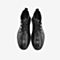Tata/他她2018冬专柜同款黑色牛皮革休闲马丁靴踝靴绑带男短靴26M41DD8