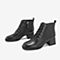 Tata/他她2018冬专柜同款黑色牛皮革马丁靴踝靴高帮鞋女短靴CXF04DD8