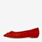 Tata/他她春专柜同款红色羊皮革绒面尖头休闲鞋浅口女鞋2K7B9AQ9