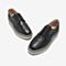 Tata/他她春专柜同款黑色牛皮革英伦单鞋拼色坡跟休闲女鞋DS196AM9