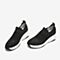 Tata/他她春专柜同款黑色水钻袜子鞋坡跟休闲女鞋FHF02AM9