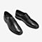 Tata/他她夏专柜同款黑色牛皮革绑带商务鞋德比鞋男皮鞋28D22BM9