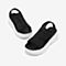 Tata/他她夏专柜同款黑色布面水钻坡跟休闲女凉鞋JKF01BL9