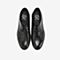 Tata/他她秋专柜同款黑色牛皮革打孔平底单鞋德比鞋商务男鞋28D25CM9