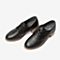 Tata/他她秋专柜同款黑色牛皮革英伦风粗中跟女单鞋WAN01CM9