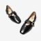 Tata/他她秋专柜同款黑色牛皮革爱心金属扣饰玛丽珍鞋女单鞋WBT01CQ9