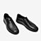 Tata/他她秋专柜同款黑色牛皮革一脚蹬平底鞋休闲男单鞋VJV02CM9