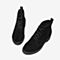 Tata/他她冬专柜同款黑色牛剖层革绑带方跟短筒靴女靴WCU01DD9