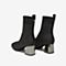 Tata/他她冬专柜同款黑色拼接瘦瘦靴袜靴粗高跟女中靴FEO60DZ9