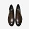 Tata/他她冬专柜同款棕色牛皮革圆头商务正装男低靴NEC01DD9