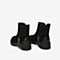 Tata/他她冬专柜同款黑色拼接磨砂休闲方跟套筒女短靴SEG01DD9