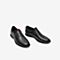 Tata/他她秋专柜同款黑色牛皮革一脚蹬商务休闲男单鞋VAD02CM9
