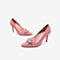 Tata/他她秋专柜同款粉红羊皮革绒面尖头高跟鞋女单鞋7BP02CQ9