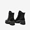 Tata/他她冬专柜同款黑色牛皮革马丁靴粗跟休闲女短靴7BU40DD9