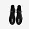 Tata/他她冬专柜同款黑色拼接字母绑带平底休闲男低靴PFT01DD9