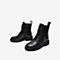 Tata/他她冬专柜同款黑色拼接绑带马丁靴厚底休闲女短靴WKD01DD9