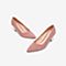 Tata/他她2020春专柜同款粉色羊皮革绒面尖头高跟鞋女单鞋FENC3AQ0
