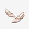 Tata/他她2020春专柜同款粉色羊皮革尖头水钻小猫跟女凉鞋7AS05AH0