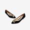 Tata/他她2020春专柜同款黑色羊皮革金属饰尖头小猫跟女单鞋FCYA5AQ0