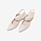 Tata/他她2020春专柜同款米色羊皮革尖头高跟鞋后空女凉鞋FENC5AH0