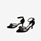 Tata/他她2020春专柜同款拼接蝴蝶结尖头一字带高跟女凉鞋FENC1AK0