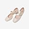 Tata/他她2020春专柜同款米白牛皮革简约方头粗跟中空女凉鞋YIM01AK0